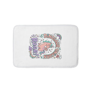 Eenhoorn Dinosaurus Eenhoorn Brul Retro Stijl T-Sh Badmat