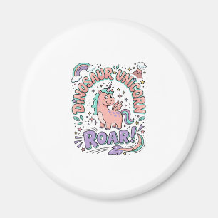 Eenhoorn Dinosaurus Eenhoorn Brul Retro Stijl T-Sh Magneet