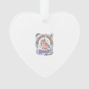 Eenhoorn Dinosaurus Eenhoorn Brul Retro Stijl T-Sh Ornament