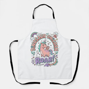Eenhoorn Dinosaurus Eenhoorn Brul Retro Stijl T-Sh Schort