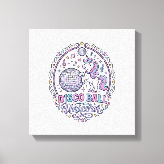 Eenhoorn Disco Bal Eenhoorn Speelse Print op Afroe (Voorkant)