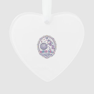 Eenhoorn Disco Bal Eenhoorn Speelse Print op Afroe Ornament