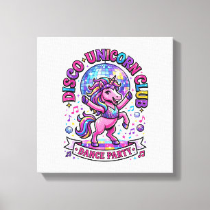 Eenhoorn Disco Eenhoorn Club Commercieel T-shirt G Canvas Afdruk
