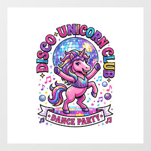 Eenhoorn Disco Eenhoorn Club Commercieel T-shirt G Raamsticker