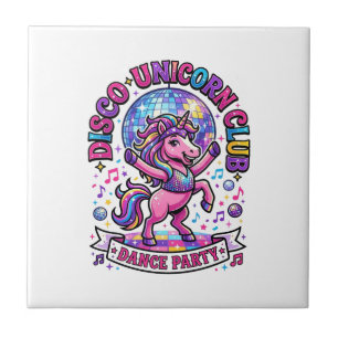Eenhoorn Disco Eenhoorn Club Commercieel T-shirt G Tegeltje