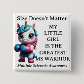 Eenhoorn, Dochter, Kind, MS Warrior Button (Voorkant)