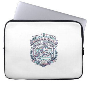Eenhoorn Doel Getter Retro Stijl Grafische T-shirt Laptop Sleeve