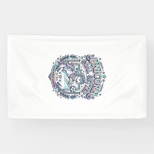 Eenhoorn Doel Getter Retro Stijl Grafische Tee Ont Spandoek