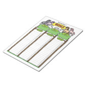 Eenhoorn doelplanner aangepaste notitieblok (Schuin)