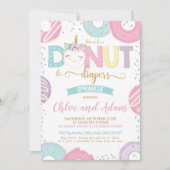 Eenhoorn Donut en Luiers Baby Sprinkle Shower Kaart (Voorkant)