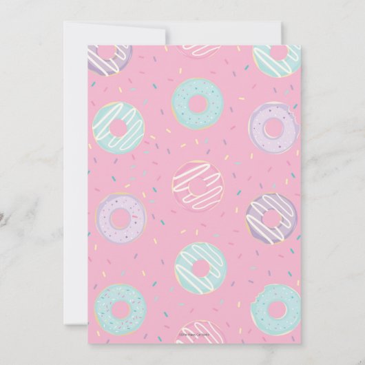 Eenhoorn Donut en Luiers Baby Sprinkle Shower Kaart (Achterkant)