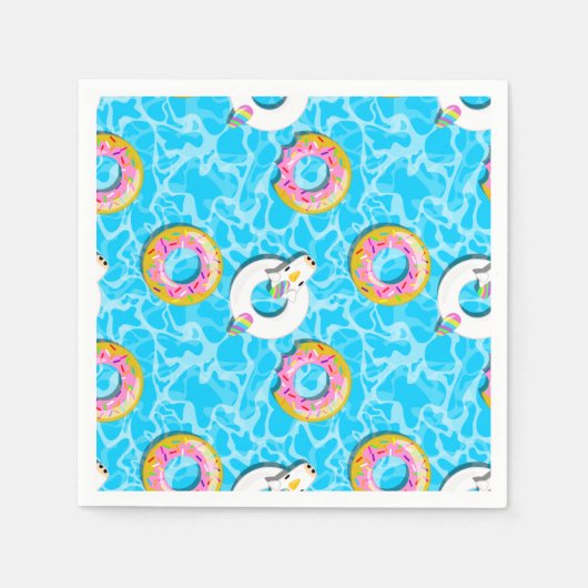 Eenhoorn & Donut Floaties Servet (Voorkant)