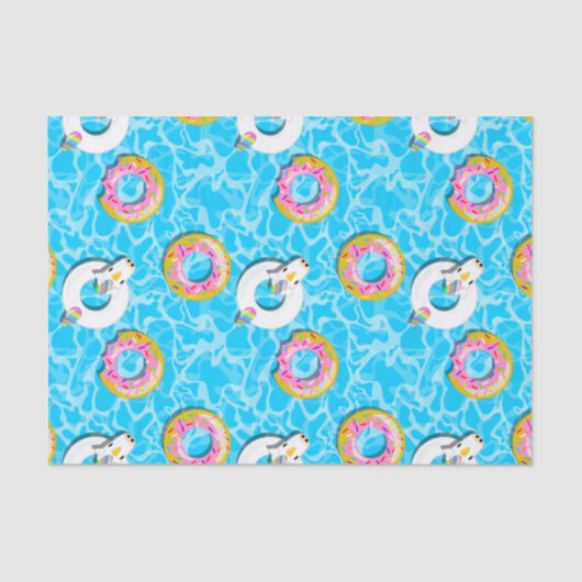 Eenhoorn & Donut Floaties Tissuepapier (Voorkant)