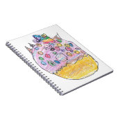 Eenhoorn Donut met Sprinkles Kind Tekening Notitieboek (Rechterzijde)