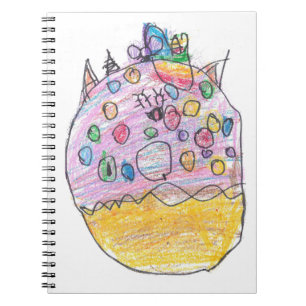 Eenhoorn Donut met Sprinkles Kind Tekening Notitieboek