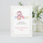 Eenhoorn Donut Valentijnsdag Kaart (Staand voorkant)