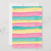 Eenhoorn Donut Waterverf Rainbow Verjaardag Kaart (Achterkant)