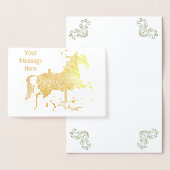 eenhoorn-draaipaard folie kaarten (Display)