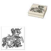 eenhoorn-draaipaard rubberstempel (Gestempeld)