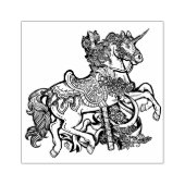 eenhoorn-draaipaard rubberstempel (Afrduk)