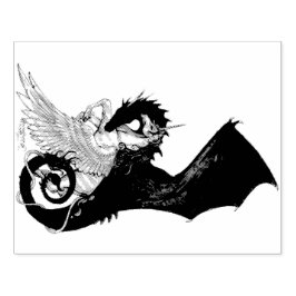 Eenhoorn Dragon Pegasus Pegacorn Spiraal Pony Paar Rubberstempel