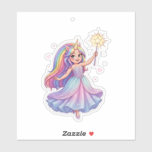Eenhoorn Dream Princess Sticker (Vel)