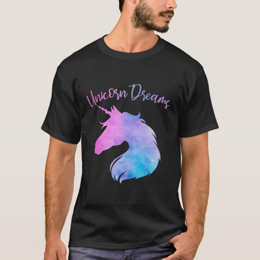 Eenhoorn Dreams Eenhoorn Gezegde T-shirt (Voorkant)