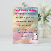 “Eenhoorn Droom Dank Je Kaart (Staand voorkant)