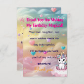 “Eenhoorn Droom Dank Je Kaart (Voorkant / Achterkant)