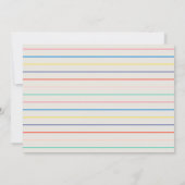 Eenhoorn Dubbele Verjaardag Party Uitnodiging (Achterkant)