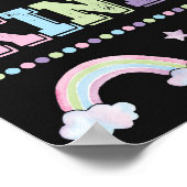 Eenhoorn Eerste Dag van de Kleuterschool Teken Poster (Hoek)