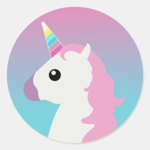Eenhoorn Emoji Ombre Stickers