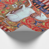 EENHOORN EN ANTIEK BLOEMMOTIEVEN CADEAUPAPIER (Hoek)