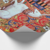 EENHOORN EN ANTIEK BLOEMMOTIEVEN CADEAUPAPIER (Hoek)