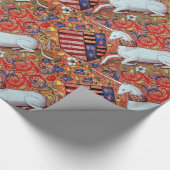 EENHOORN EN ANTIEK BLOEMMOTIEVEN CADEAUPAPIER (Hoek)