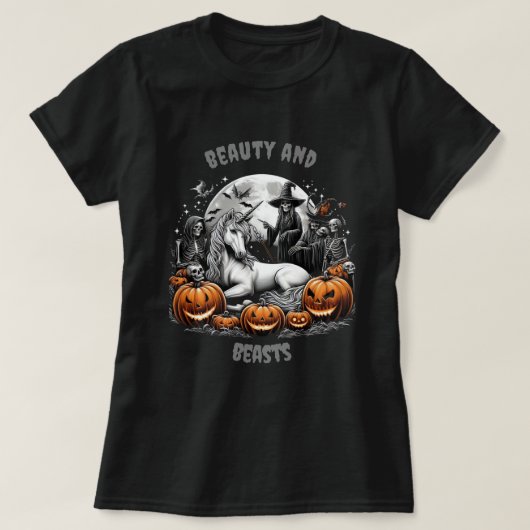 Eenhoorn en beesten. t-shirt (Design voorkant)