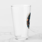 Eenhoorn en bloemen fantasie ontwerp glas (Rechts)
