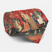 EENHOORN EN DAME SPELEN ORGEL, DIEREN Fantasie Stropdas (Opgerold)