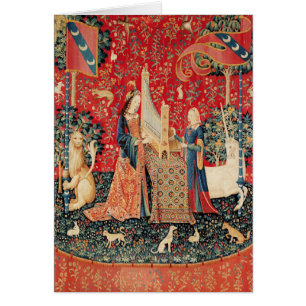 EENHOORN EN DAME SPELEN ORGEL, DIEREN Kerstmis