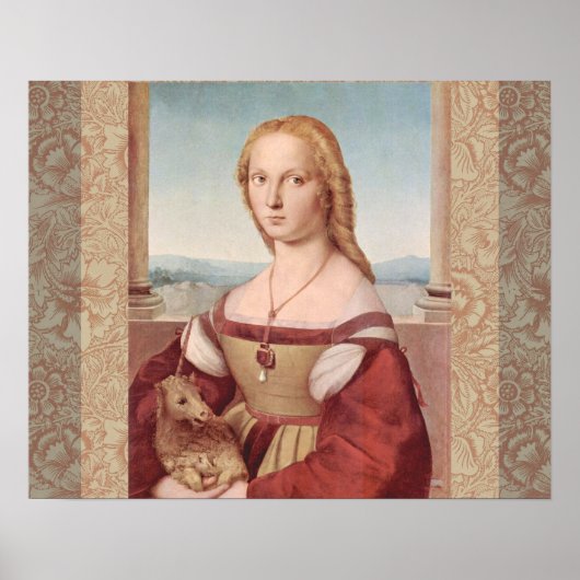 Eenhoorn en de dame poster (Voorkant)