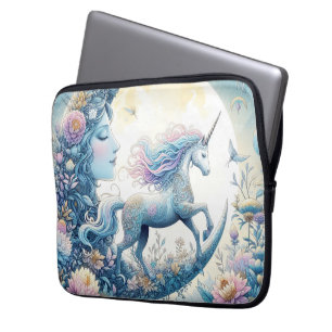 Eenhoorn en de maan laptop sleeve