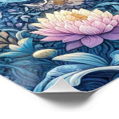 Eenhoorn en de maan perfect poster (Hoek)