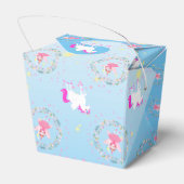 Eenhoorn en Fairy Magic verjaardagsfeestje Bedankdoosjes (Achterkant)