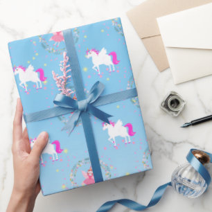 Eenhoorn en Fairy Magic verjaardagsfeestje Cadeaupapier