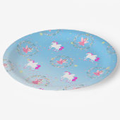 Eenhoorn en Fairy Magic verjaardagsfeestje Papieren Bordje (Gekanteld)