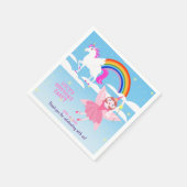 Eenhoorn en Fairy Magic verjaardagsfeestje Servet (Hoek)