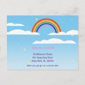 Eenhoorn en Fairy Magic verjaardagsfeestje Uitnodiging Briefkaart (Achterkant)