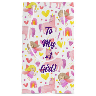 Eenhoorn en Fairy Patterned Klein Cadeauzakje