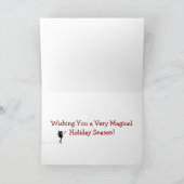 Eenhoorn en Fairy Winter Vakantie Groet Kaart (Binnen)