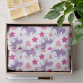 Eenhoorn en harten patroon tissuepapier (Geschenk)